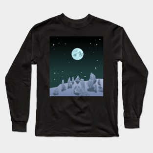 Full moon at night Long Sleeve T-Shirt